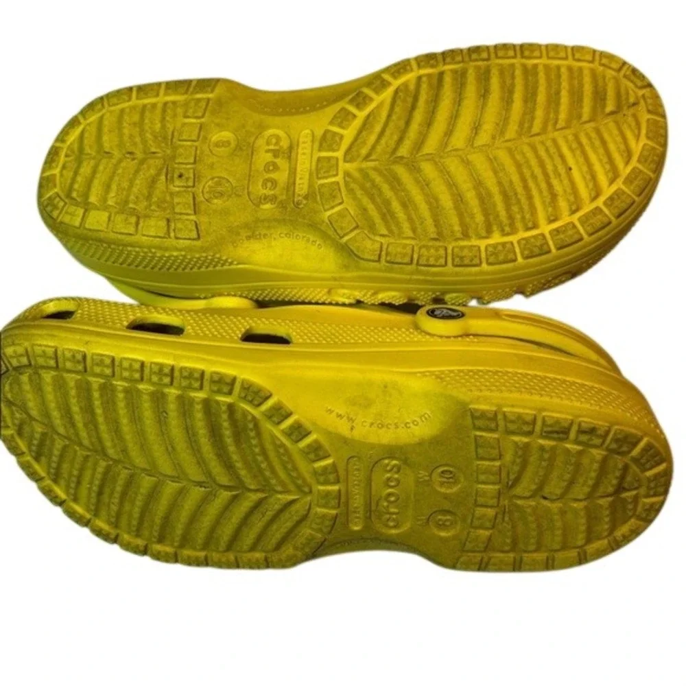 Crocs Baya Clog Lemon Yellow Comfort Slip On Waterproof Shoes Men's 8 Women's 10